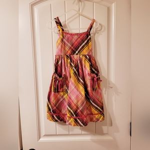 Girls Pink Plaid Blueberi Boulevard Dress Sz 5 Great for Spring!